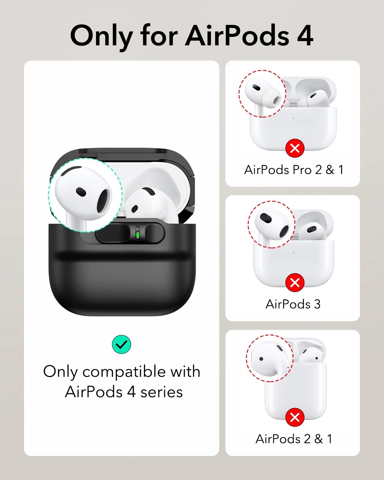 AirPods 4 Pulse FlickLock Case (HaloLock) - Green