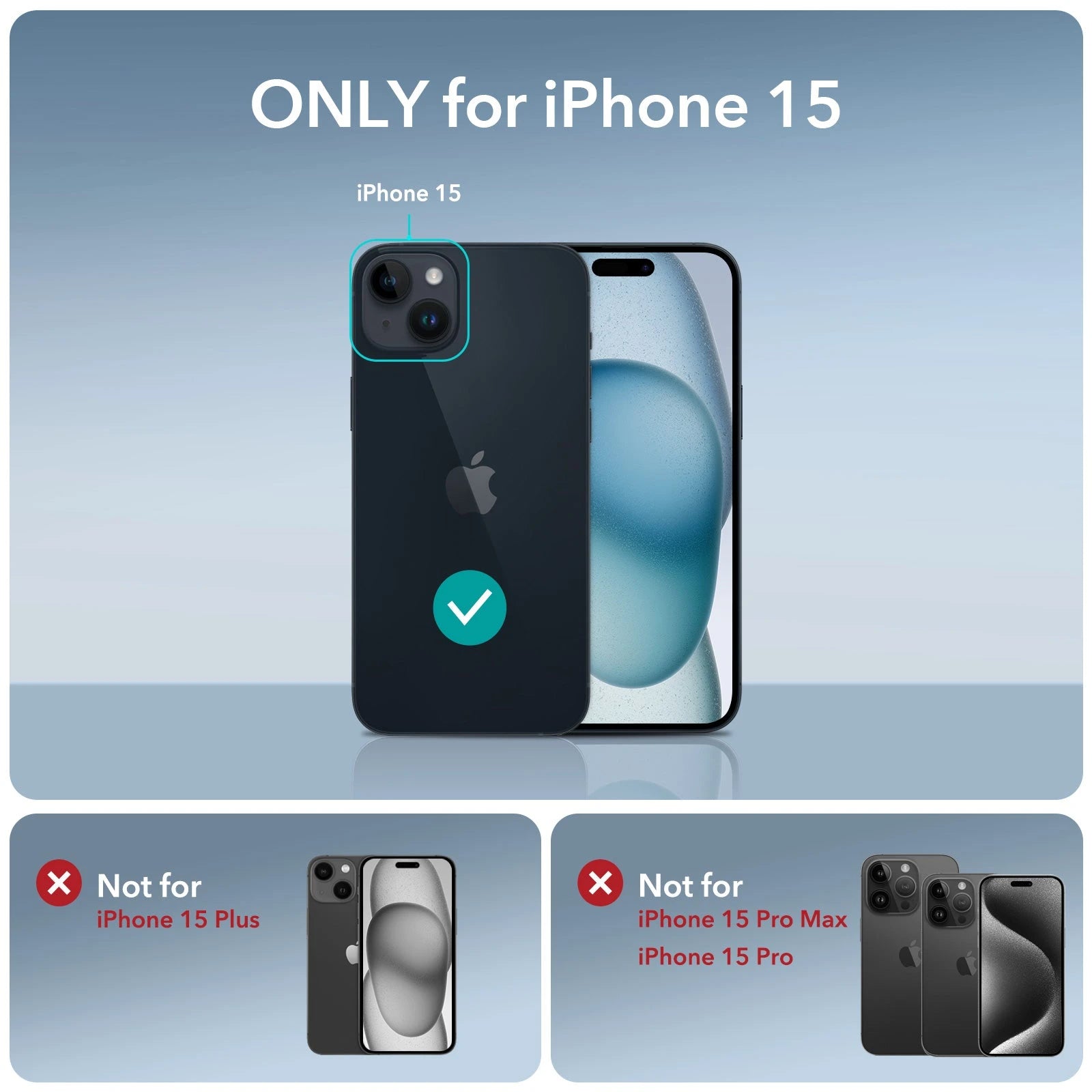 iPhone 15 Air Armor Clear Case - Clear Black