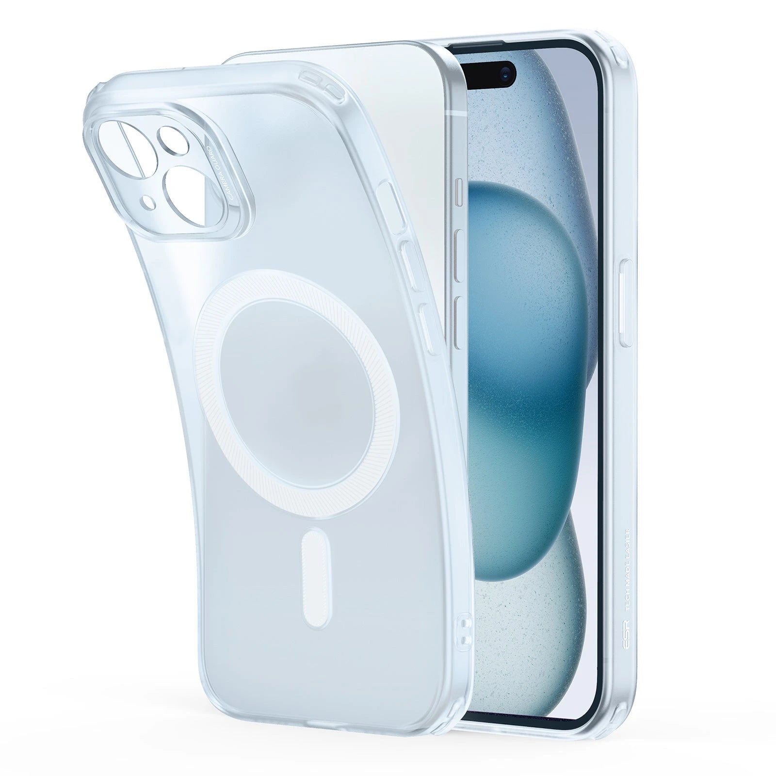 iPhone 15 Plus Zero Clear Case (HaloLock) - Frosted Blue