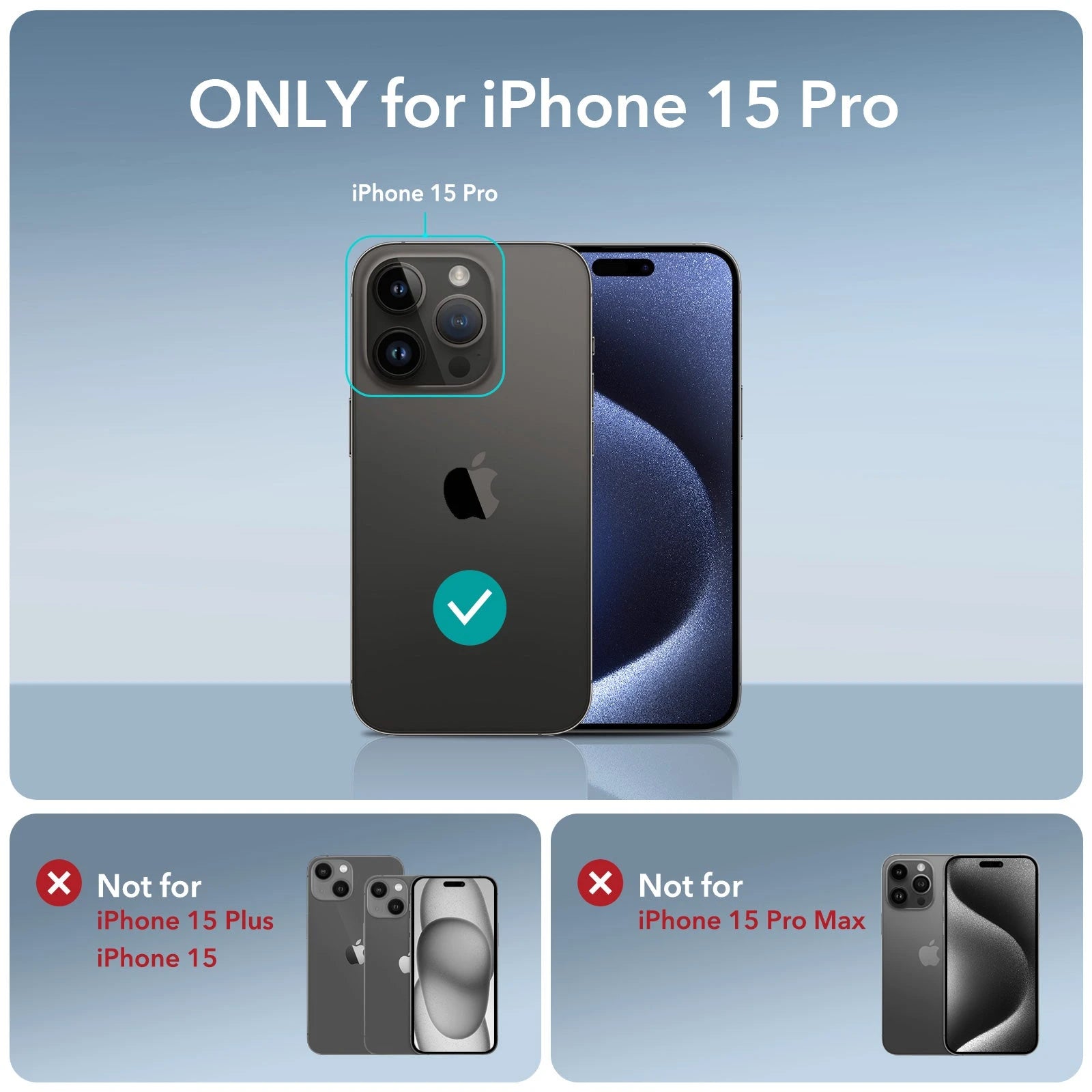 iPhone 15 Pro Air Armor Clear Case - Clear Black
