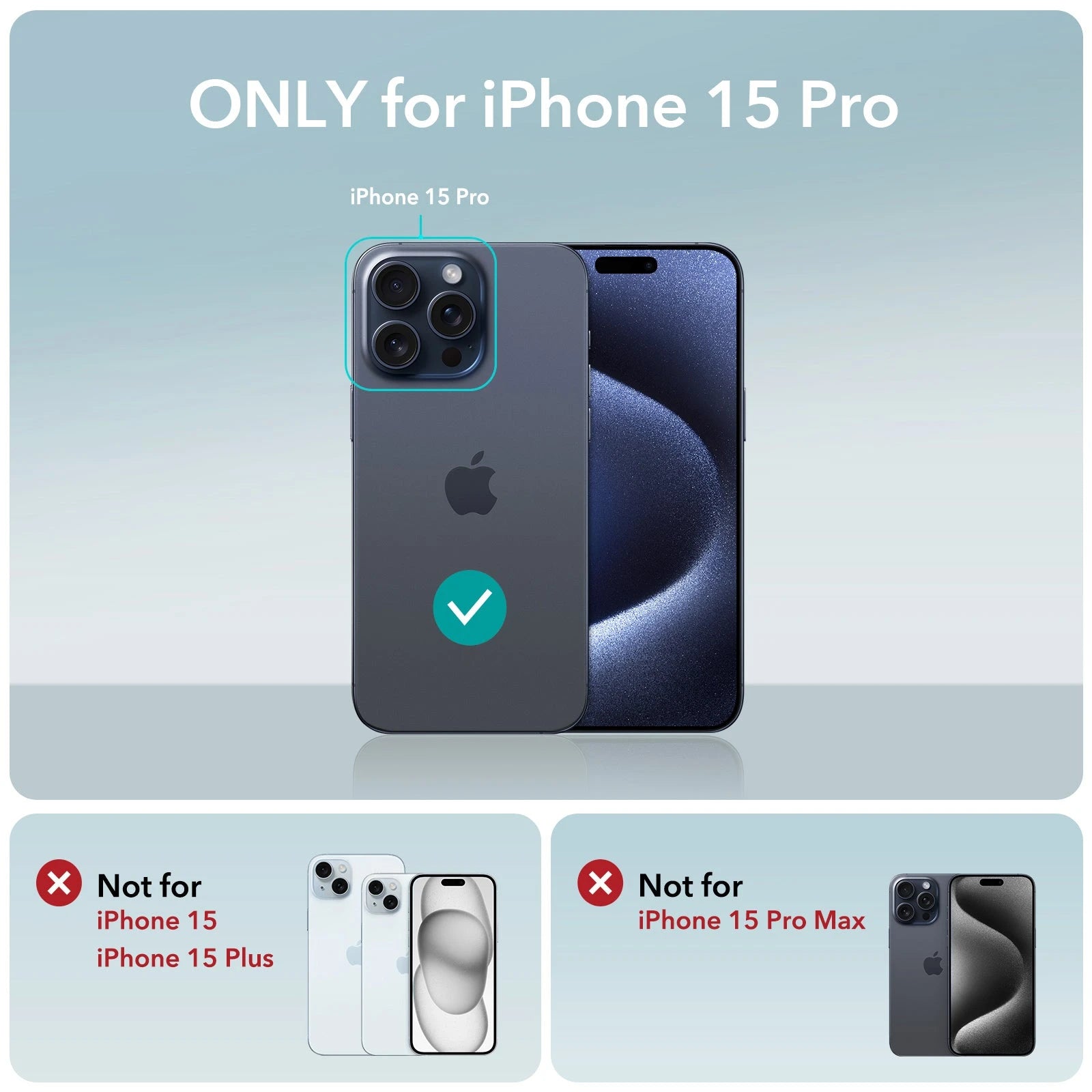 iPhone 15 Pro Cloud Soft Case (HaloLock) - Black