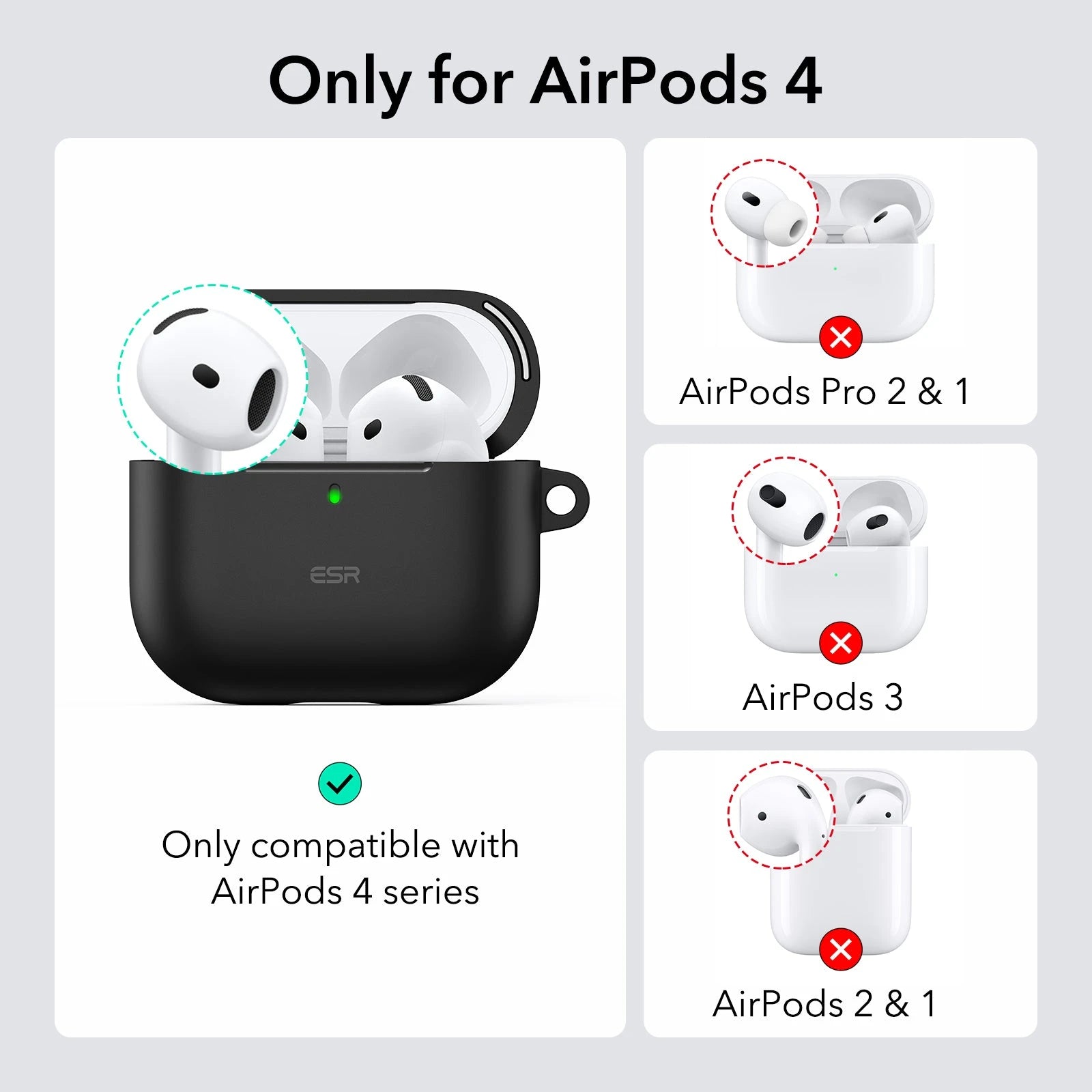 AirPods 4 Cloud Soft Case (HaloLock) - Purple