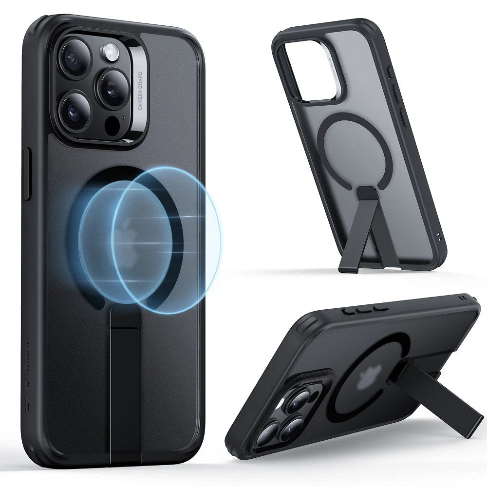 iPhone 15 Pro Max Boost Flickstand Case (HaloLock) - Frosted Black