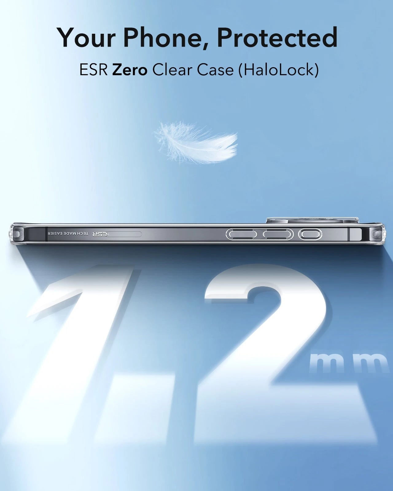 iPhone 16 Plus Zero Clear Case (HaloLock) - Frosted Black