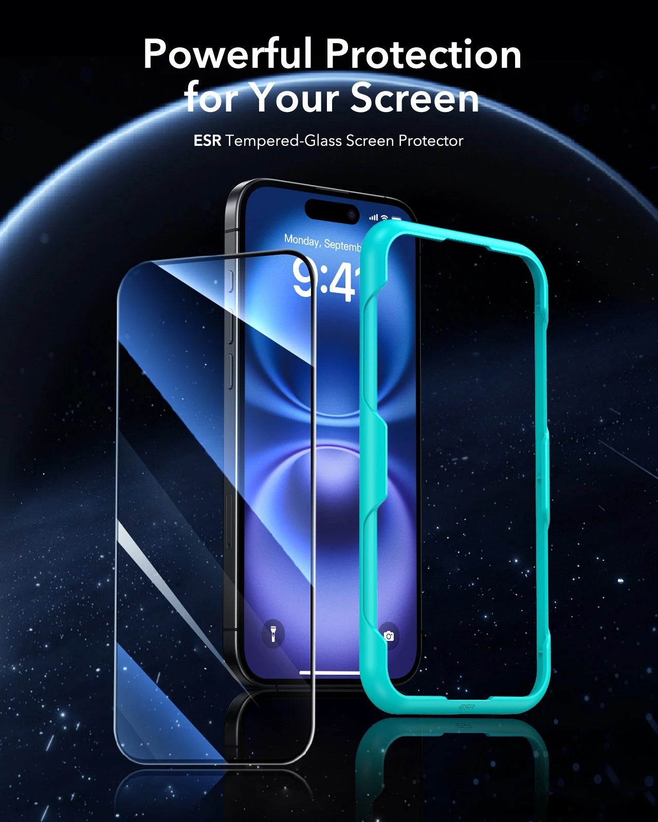 iPhone 16 Plus/15 Plus Tempered-Glass Screen Protector - 3 Pack with Alignment Frame