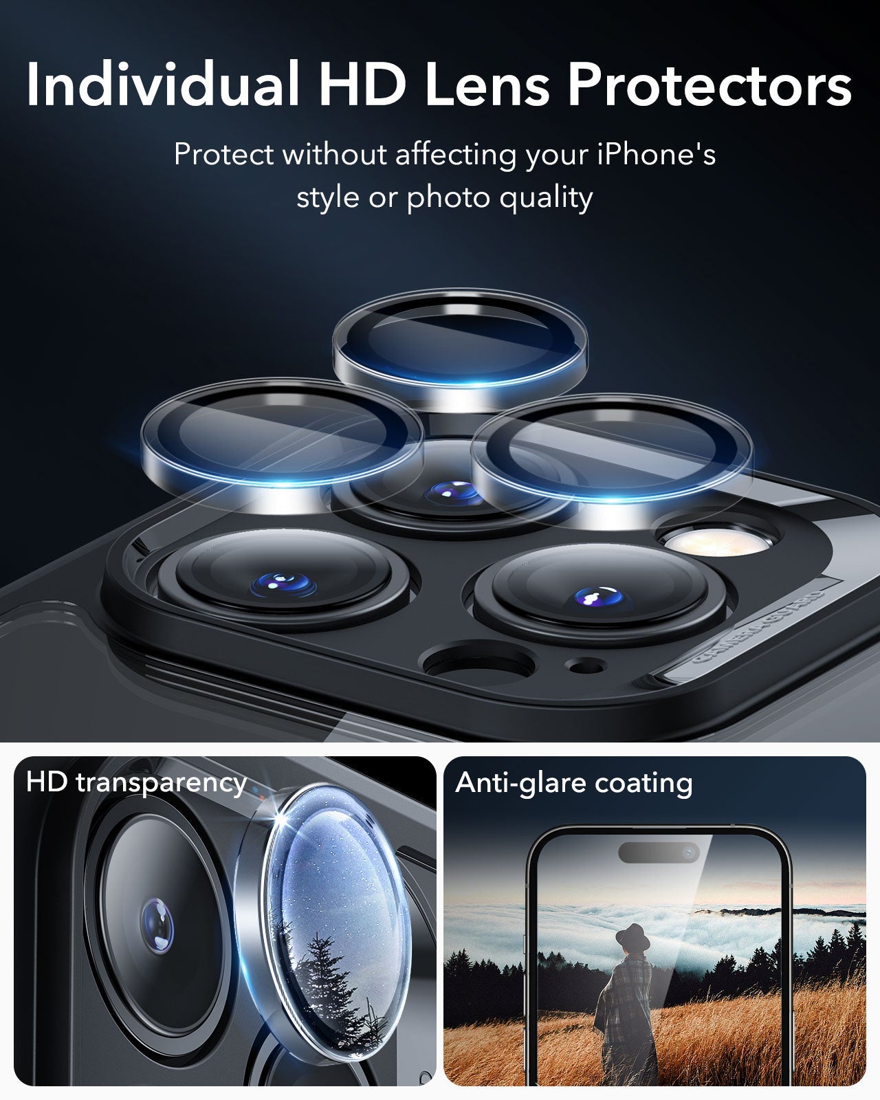 iPhone 16 Pro Armor Tough Case (HaloLock) - Clear Grey