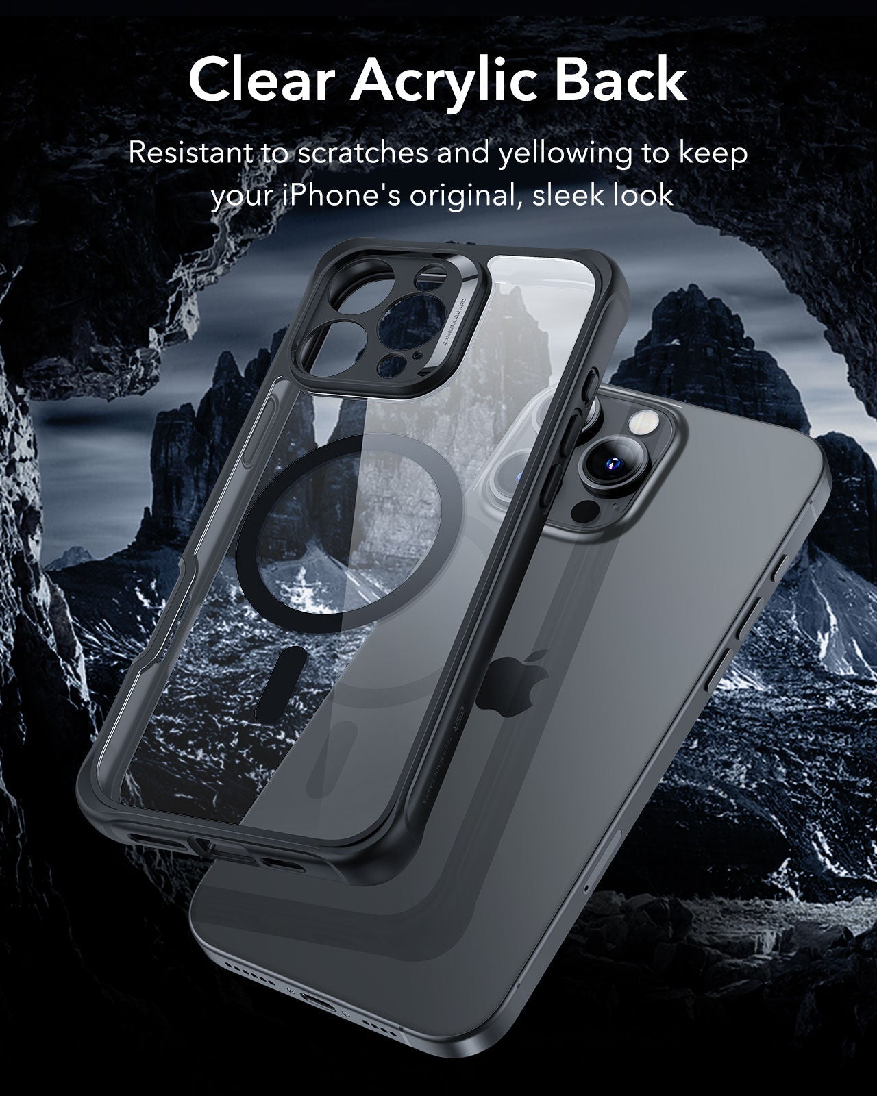 iPhone 16 Pro Armor Tough Case (HaloLock) - Clear Grey
