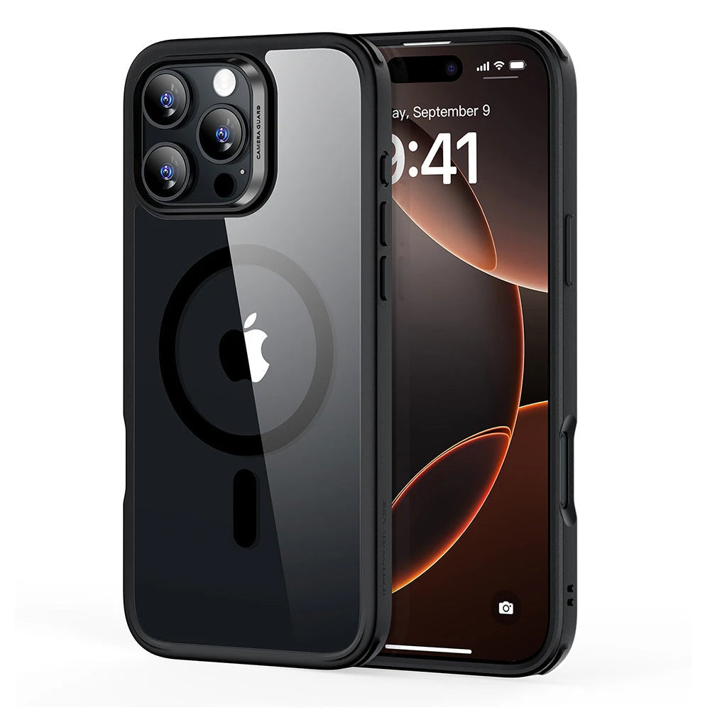 iPhone 16 Pro Classic Hybrid Case (HaloLock) - Clear Black
