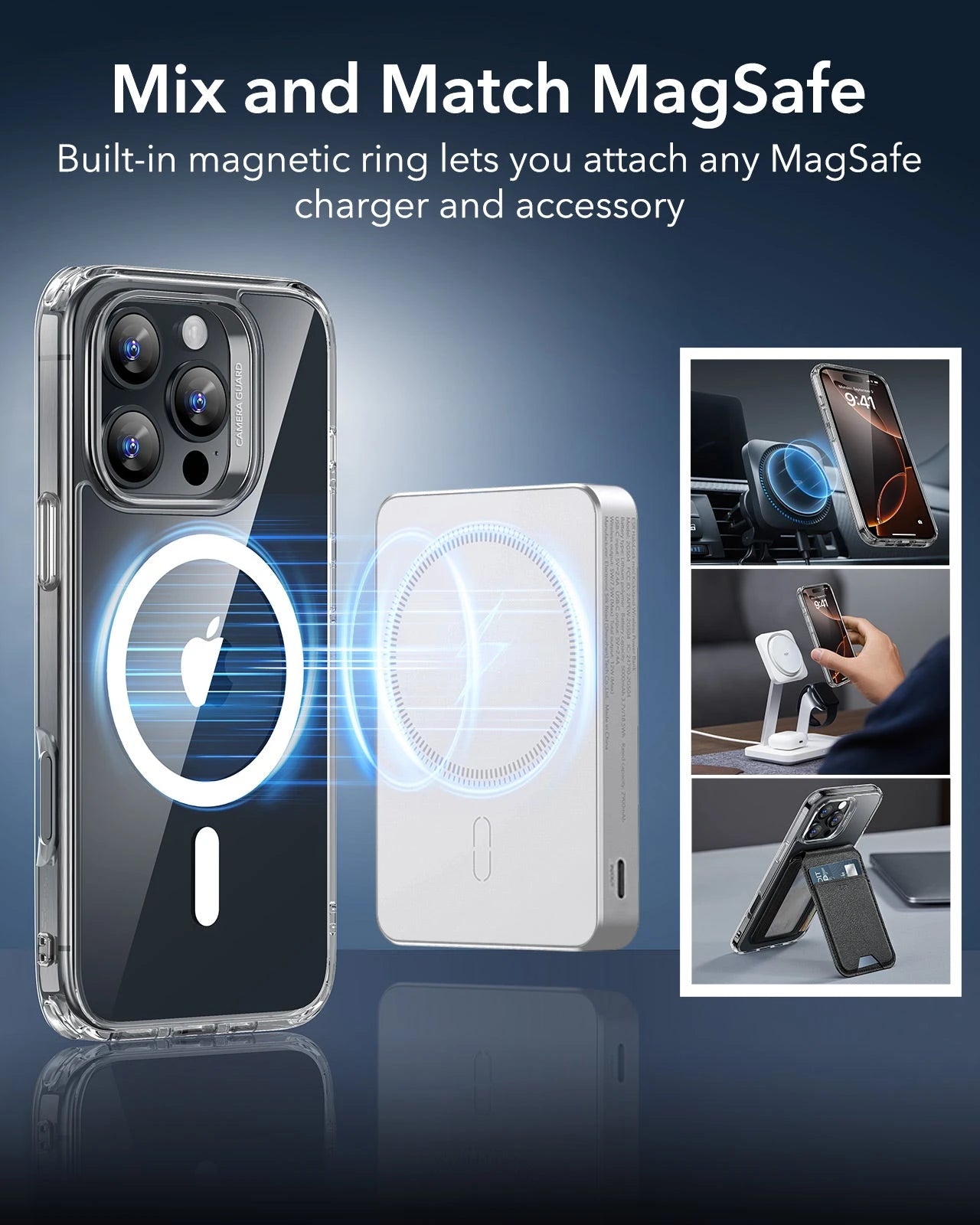 iPhone 16 Pro Classic Hybrid Case (HaloLock) - Frosted Clear