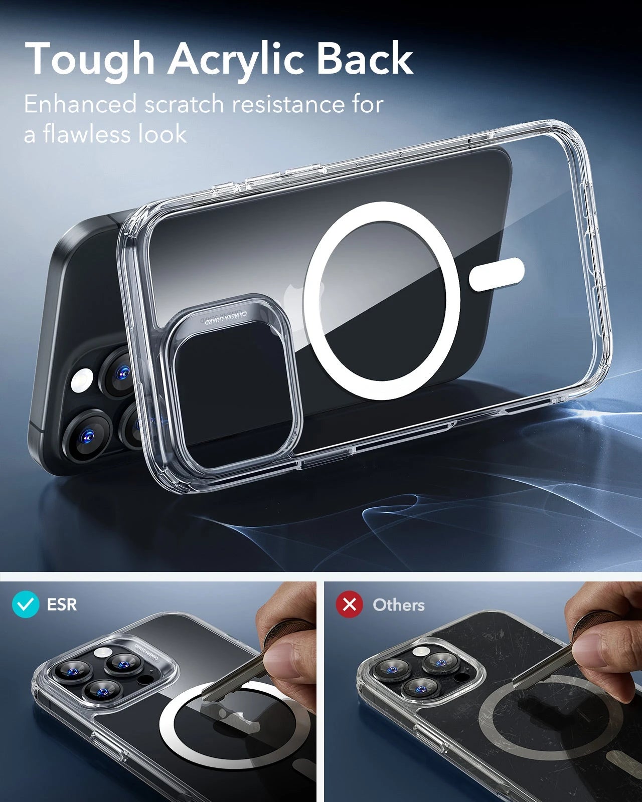 iPhone 16 Pro Classic Hybrid Case (HaloLock) - Frosted Clear