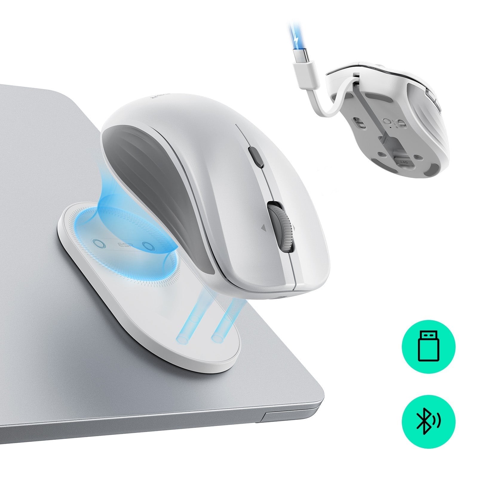 ESR MagMouse™ Wireless Mouse - White