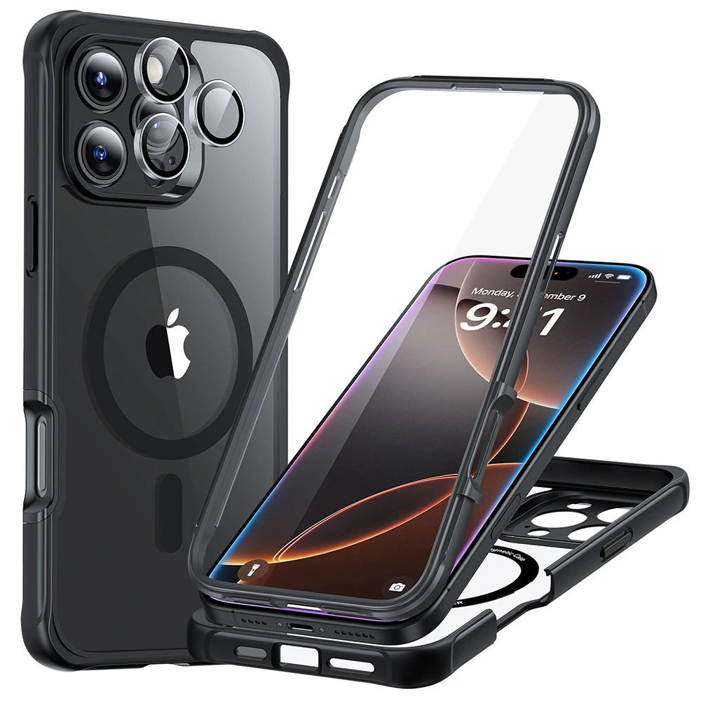 iPhone 16 Pro Max Armor Tough Case (HaloLock) - Clear Black