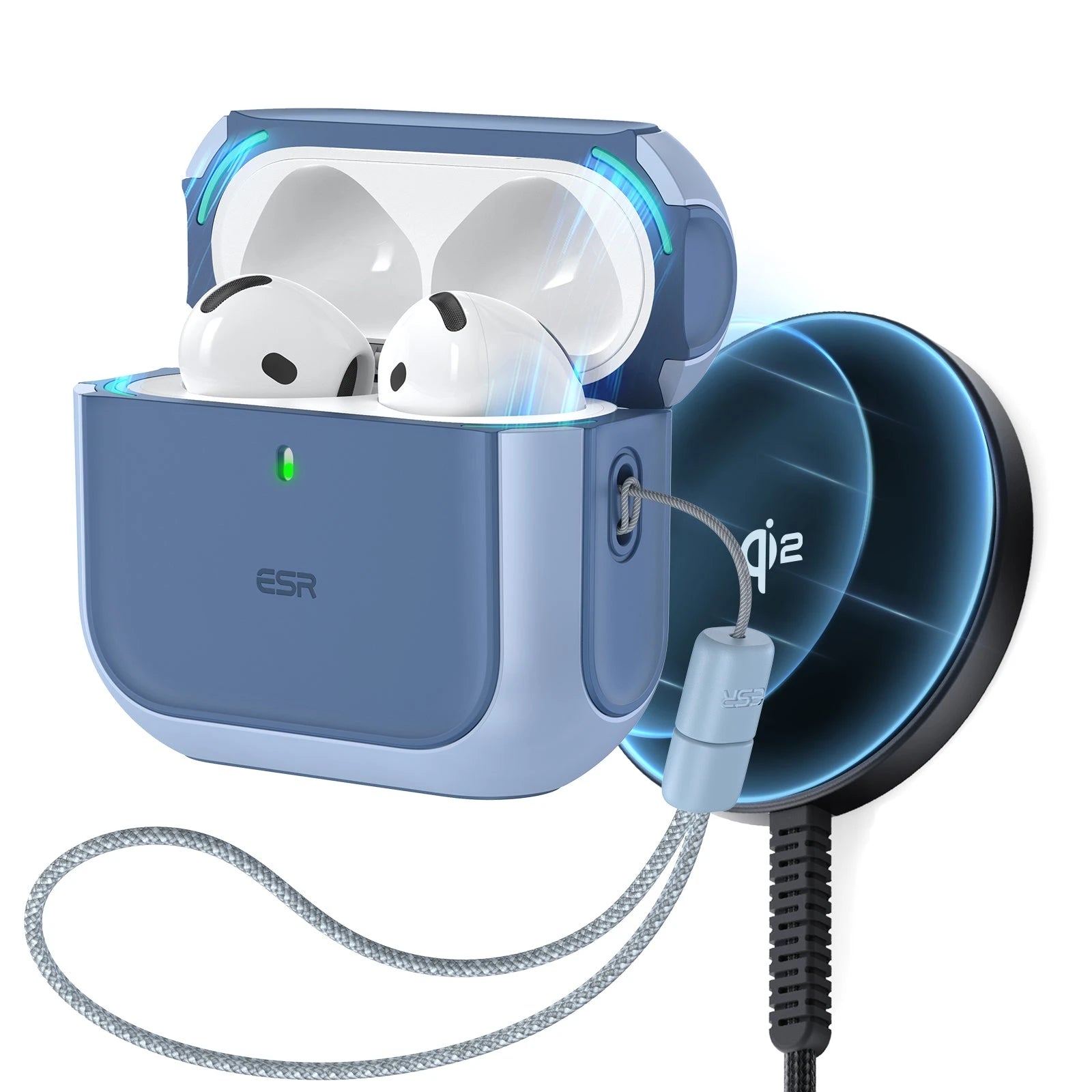 Orbit Hybrid Snap-and-Charge Bundle for AirPods 4 - Blue