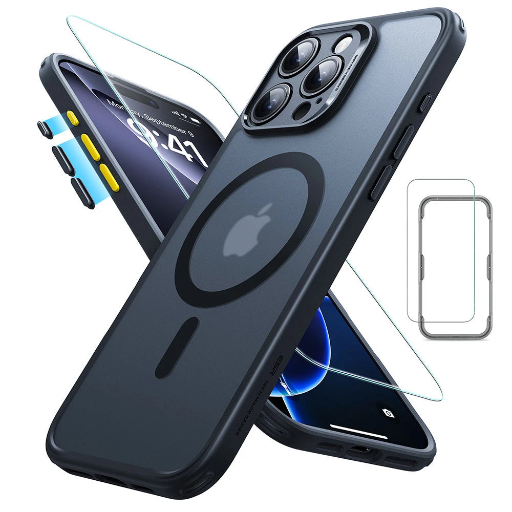 iPhone 16 Pro Max Classic Pro Case (HaloLock) Set - Frosted Black