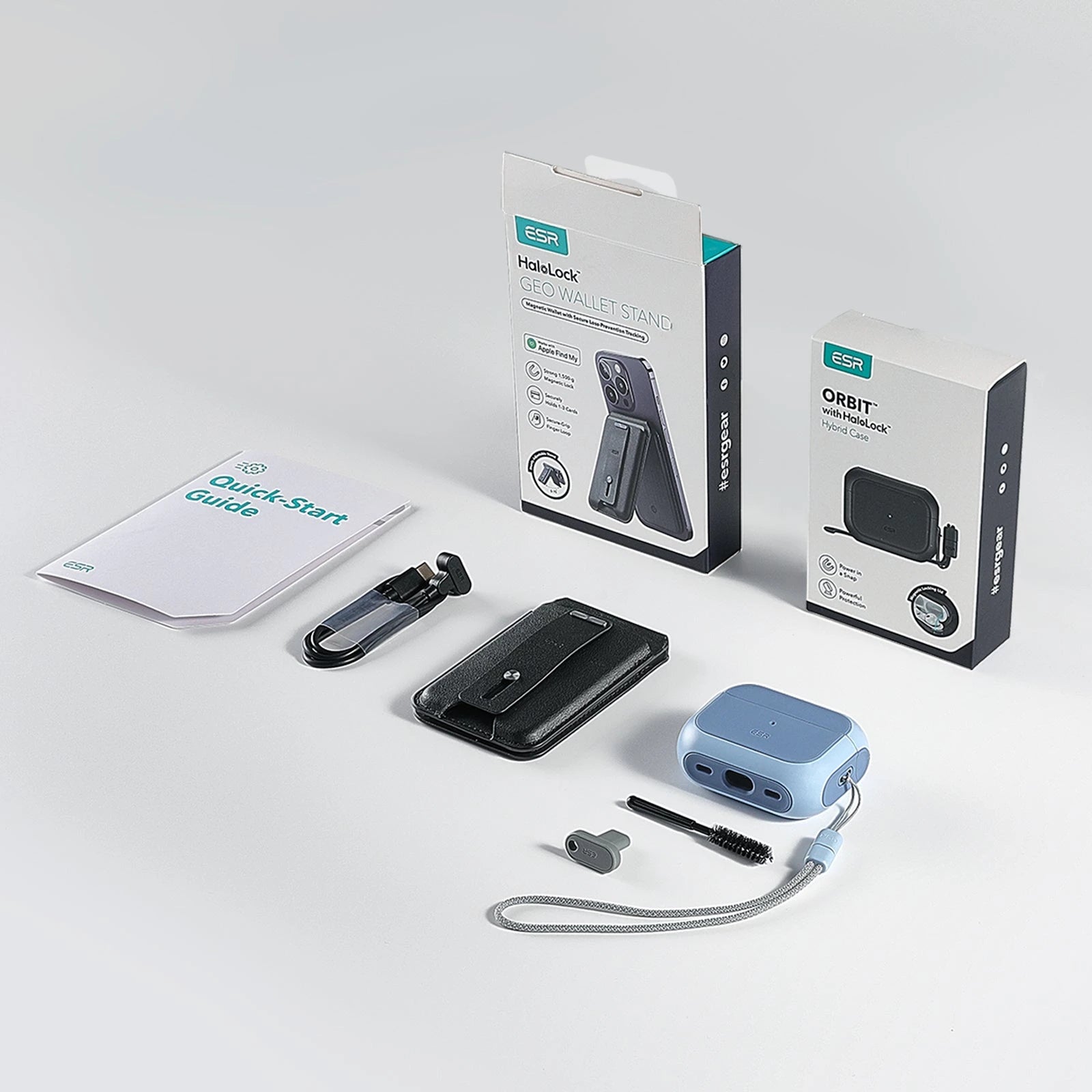 Orbit Hybrid Everyday-Carry Bundle for AirPods Pro (2023/2022/2019) - Purple