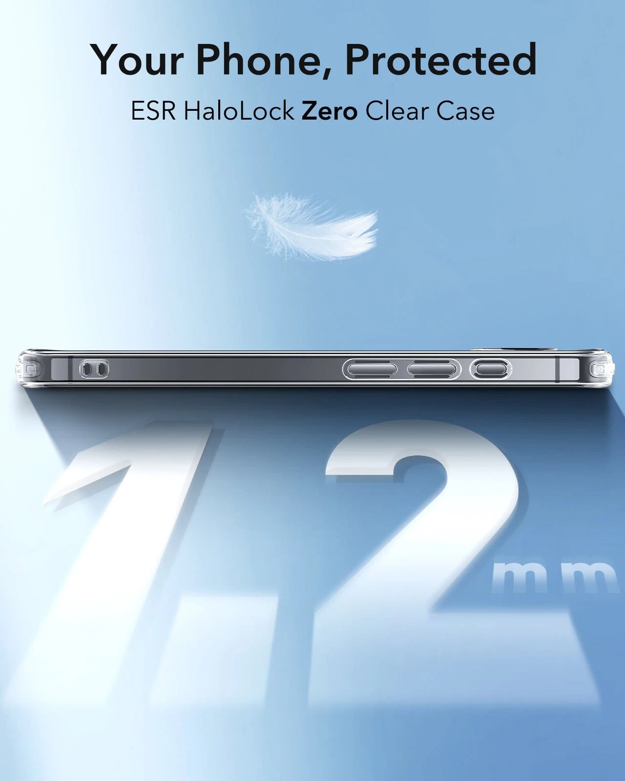 iPhone 16e HaloLock Zero Clear Case - Frosted Black