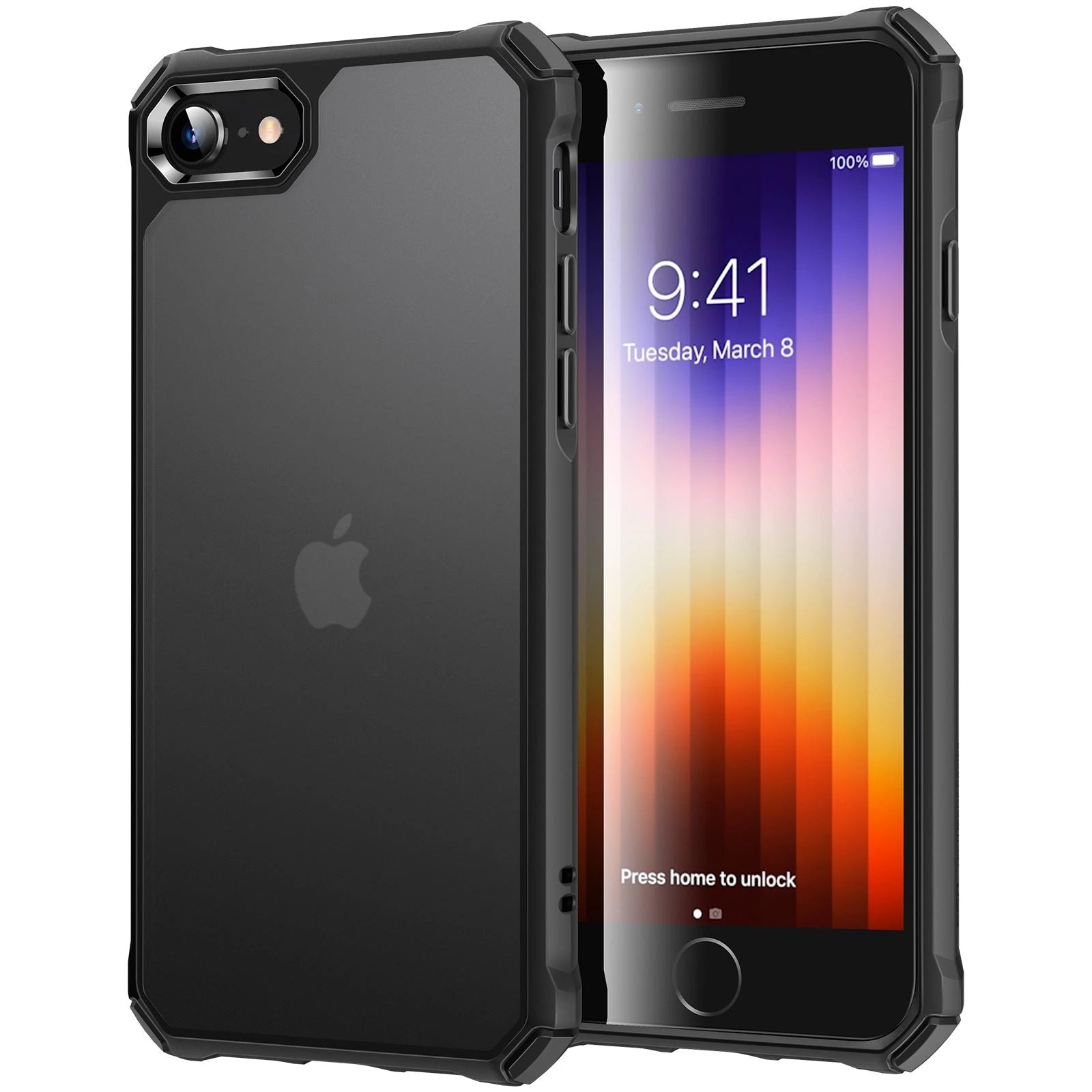 iPhone SE3/SE2/8 Air Armor Clear Case - Frosted Black