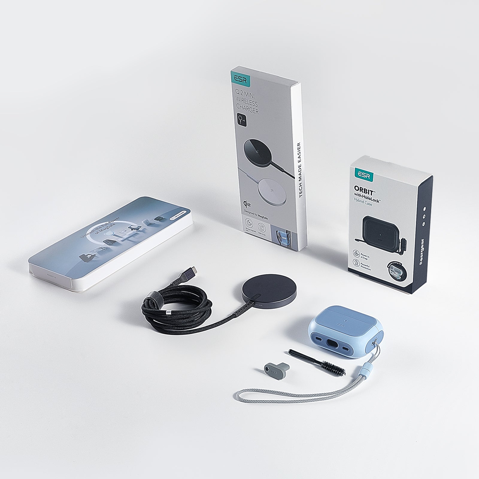 Orbit Hybrid Snap-and-Charge Bundle for AirPods Pro (2023/2022/2019) - Blue
