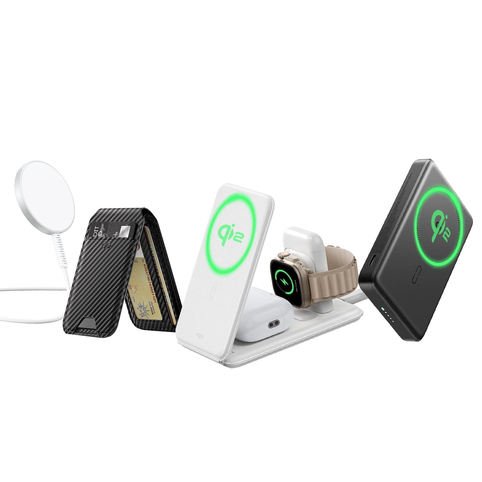 MagSafe Travel Charging Bundle with Magnetic Wallet - US Plug