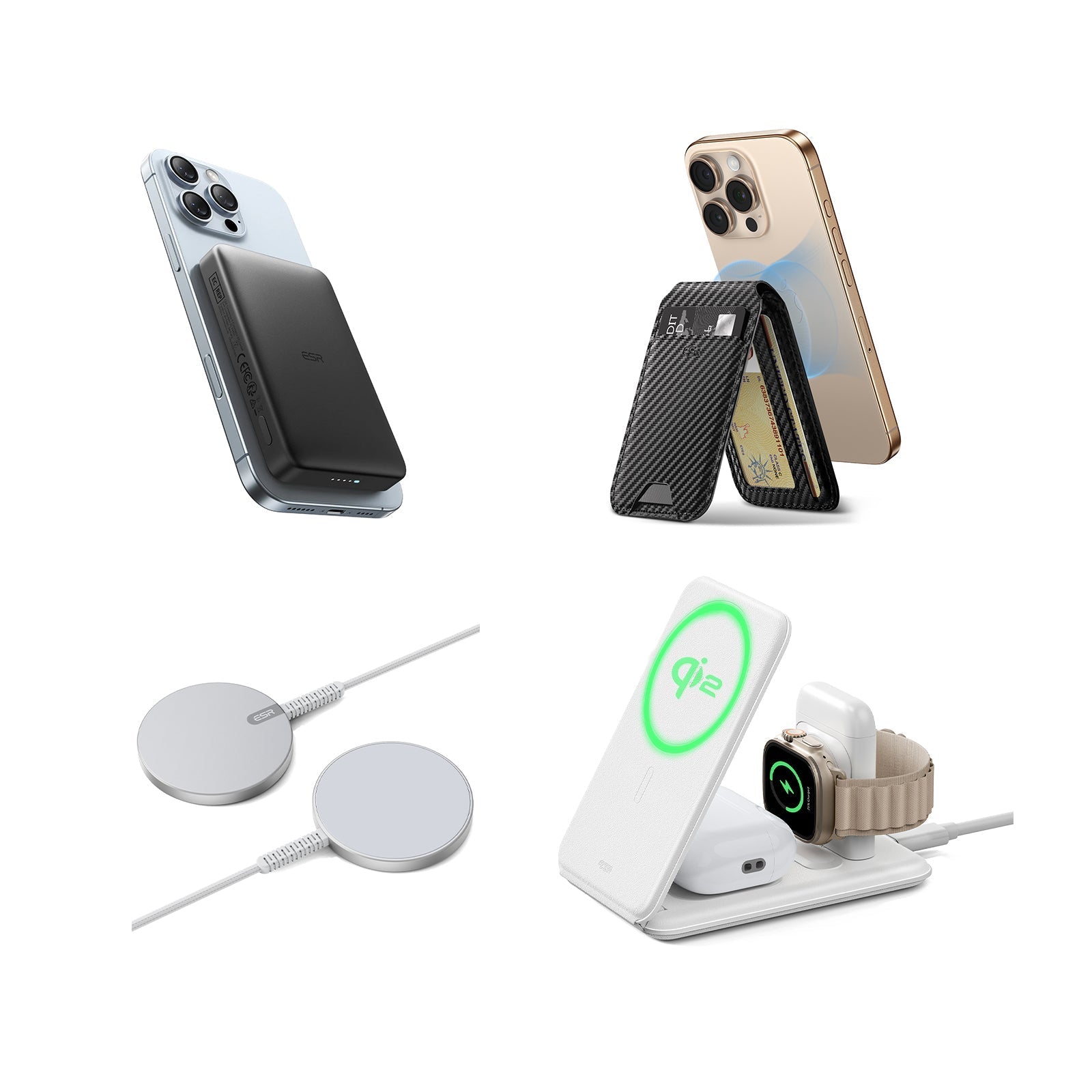 MagSafe Travel Charging Bundle with Magnetic Wallet - US Plug