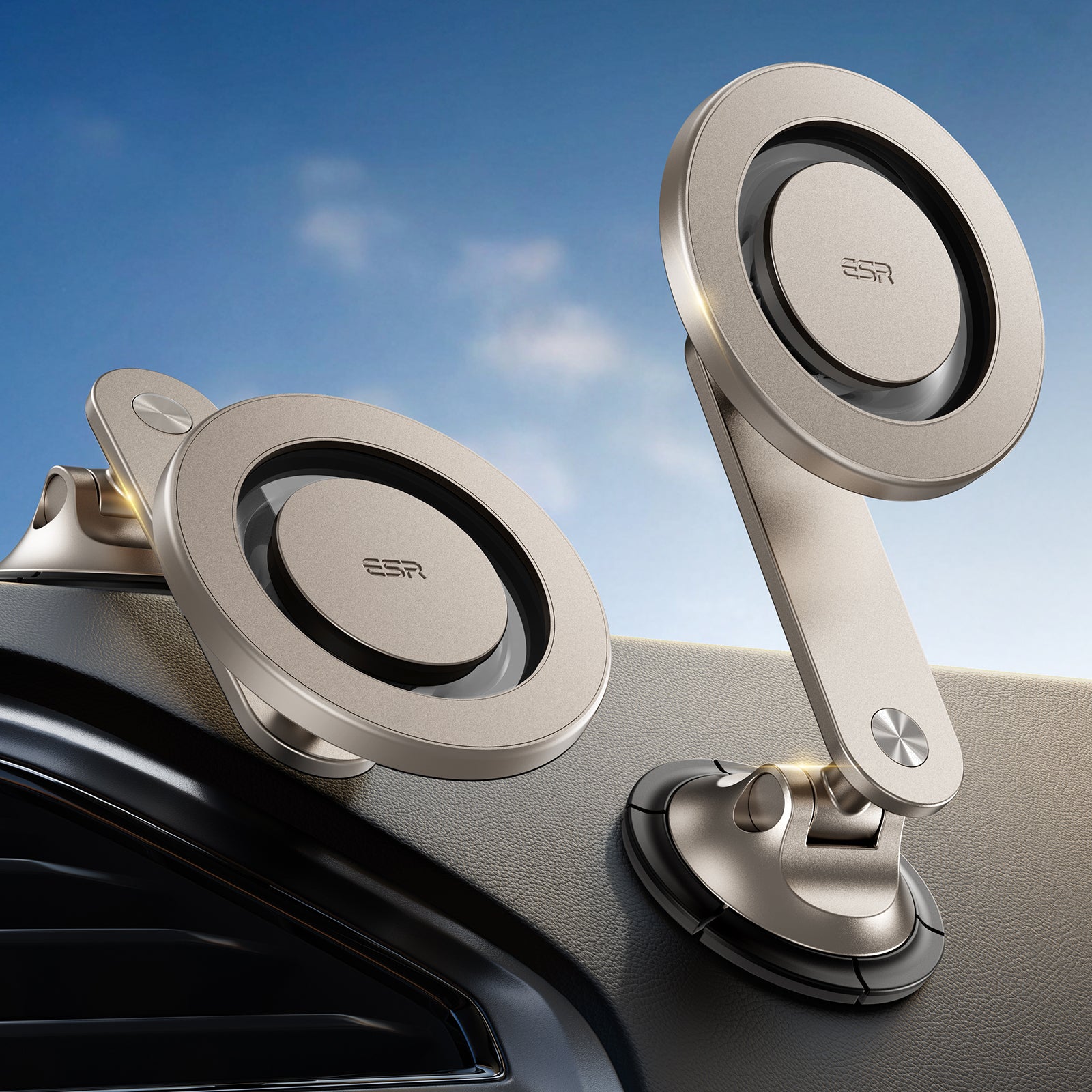 Mini Dashboard Phone Mount (HaloLock) - Grey