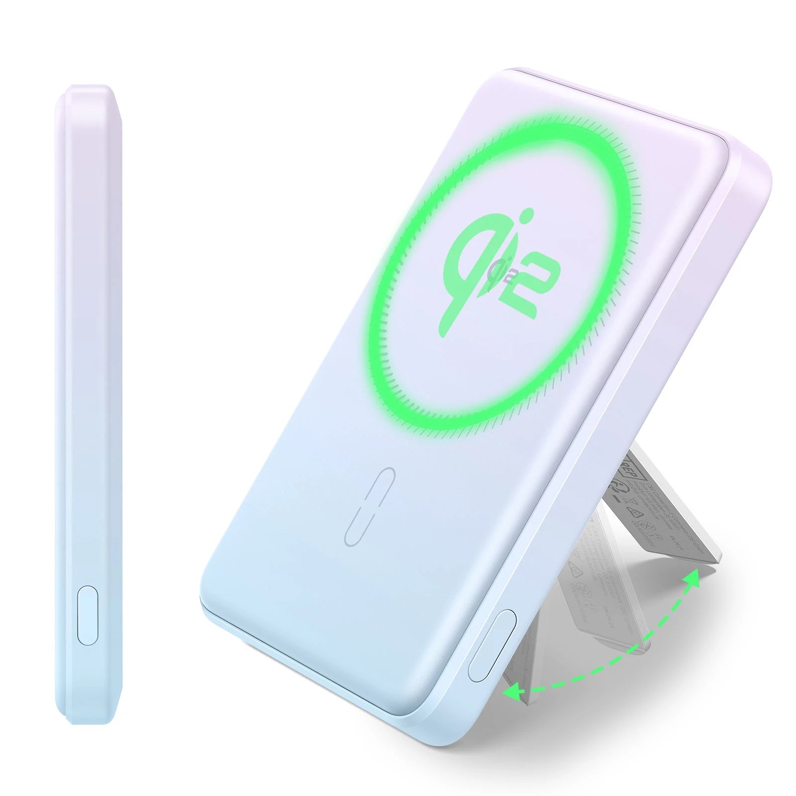 Qi2 5,000 mAh MagSlim Kickstand Power Bank - Pastel