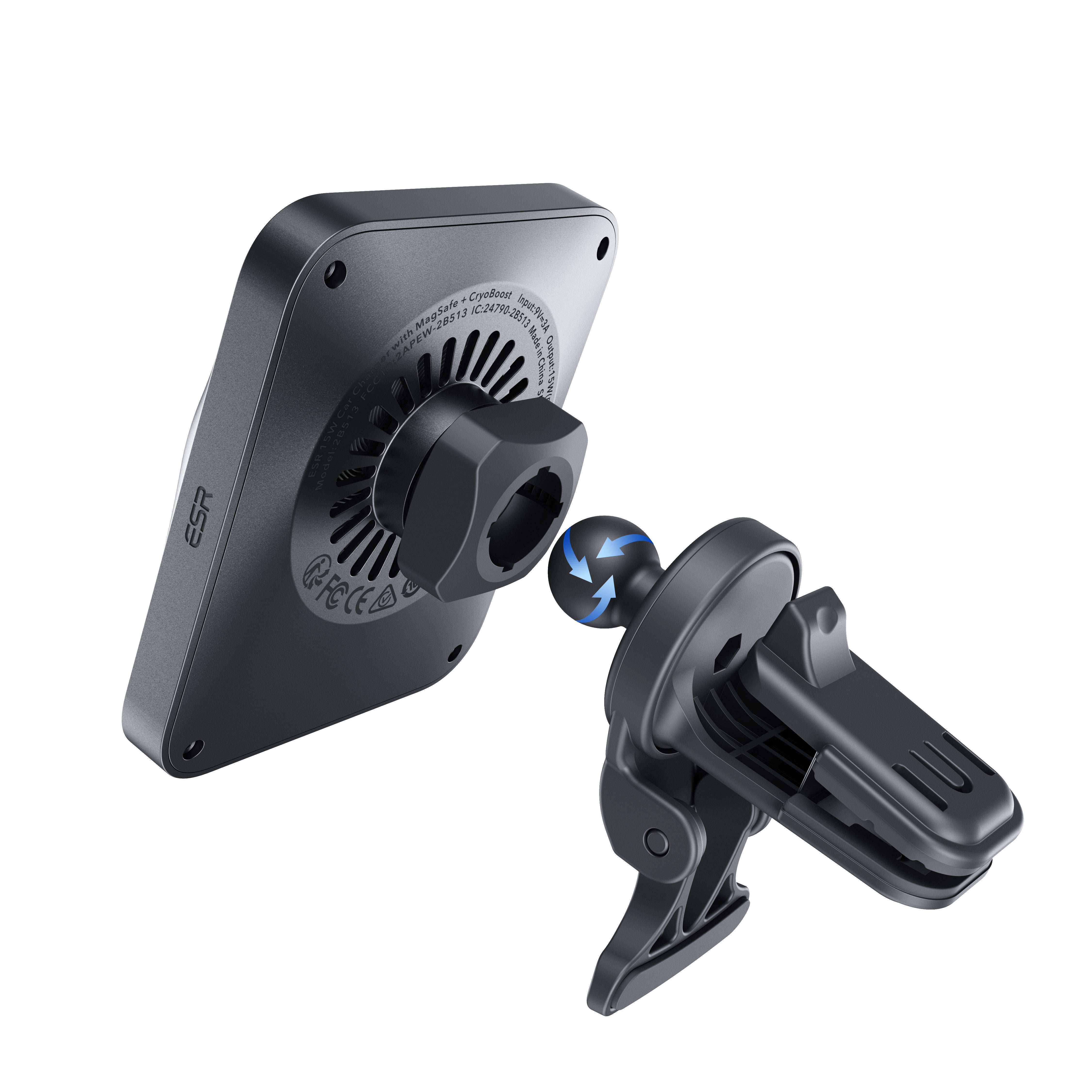 15W Car Charger with MagSafe + CryoBoost - Cool Grey