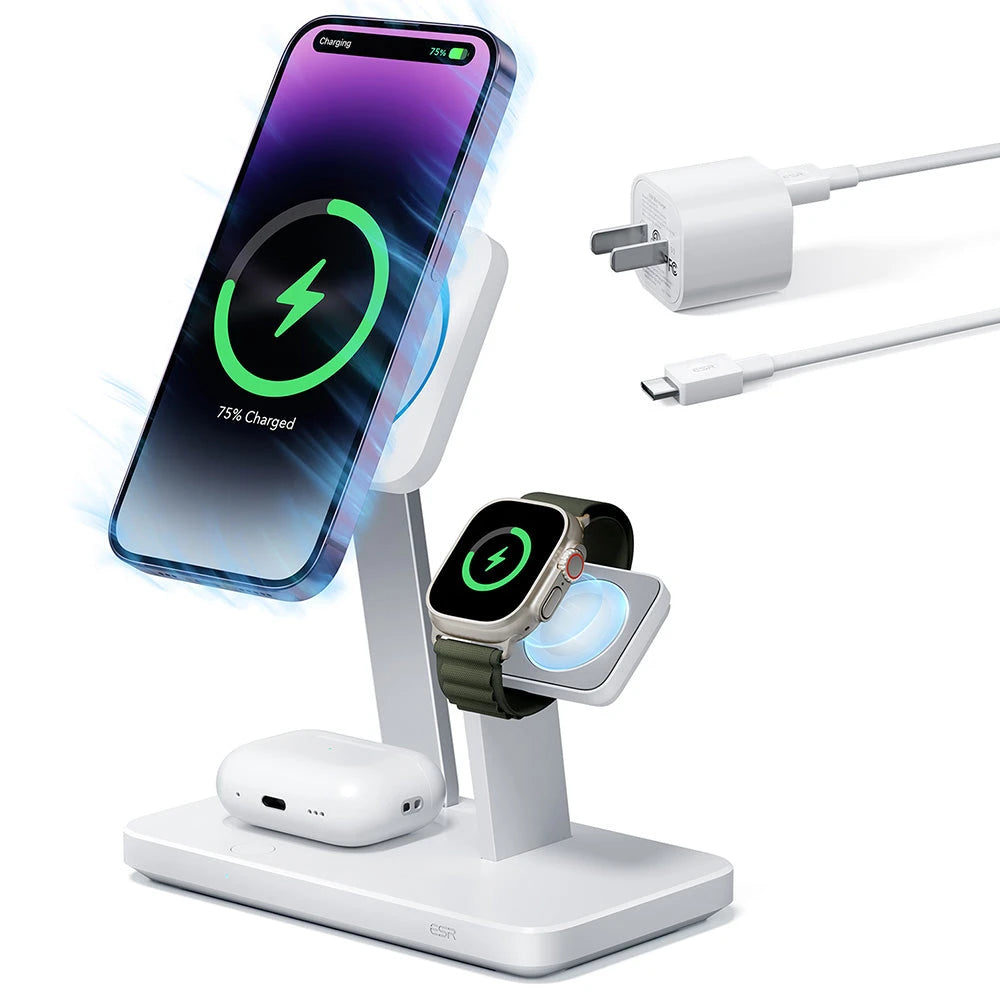 25W 3-in-1 Wireless Charger with MagSafe + CryoBoost - US Plug
