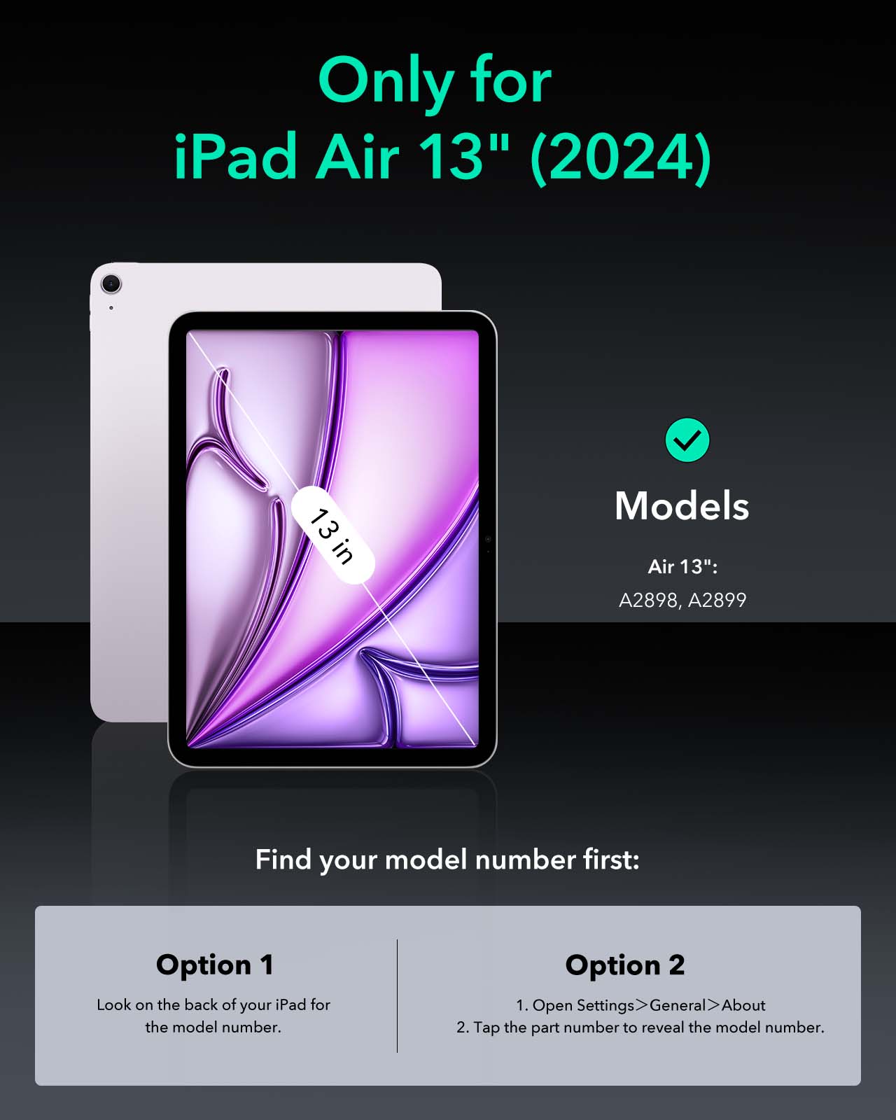 iPad Air 13ʺ (2024) Shift Magnetic Case - Black