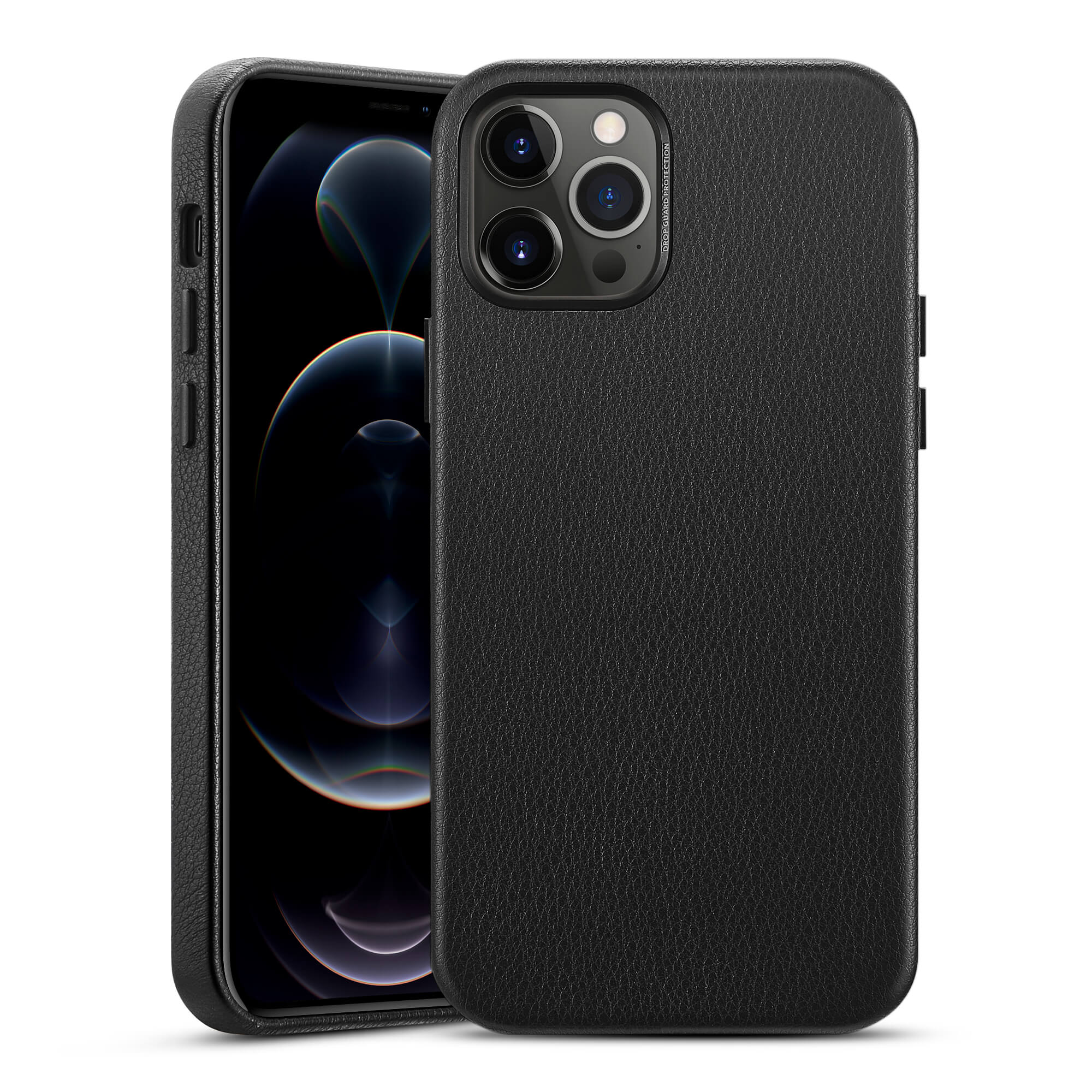 iPhone 12 Pro Max Metro Premium Leather Case - Black