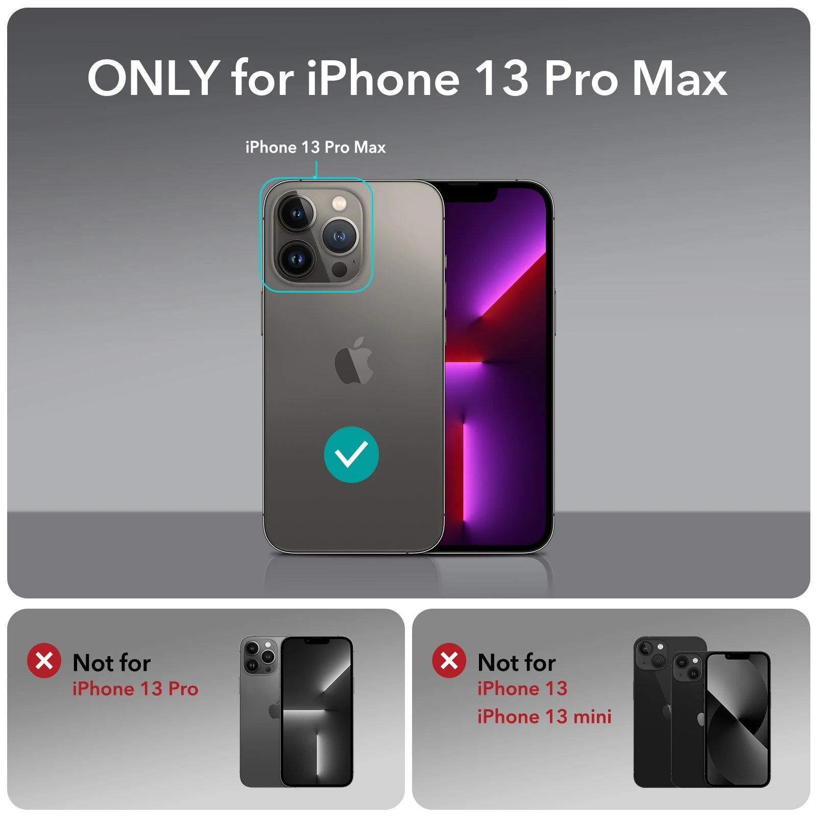 iPhone 13 Pro Max Armor Tough Case with Stash Stand (HaloLock) - Clear Black