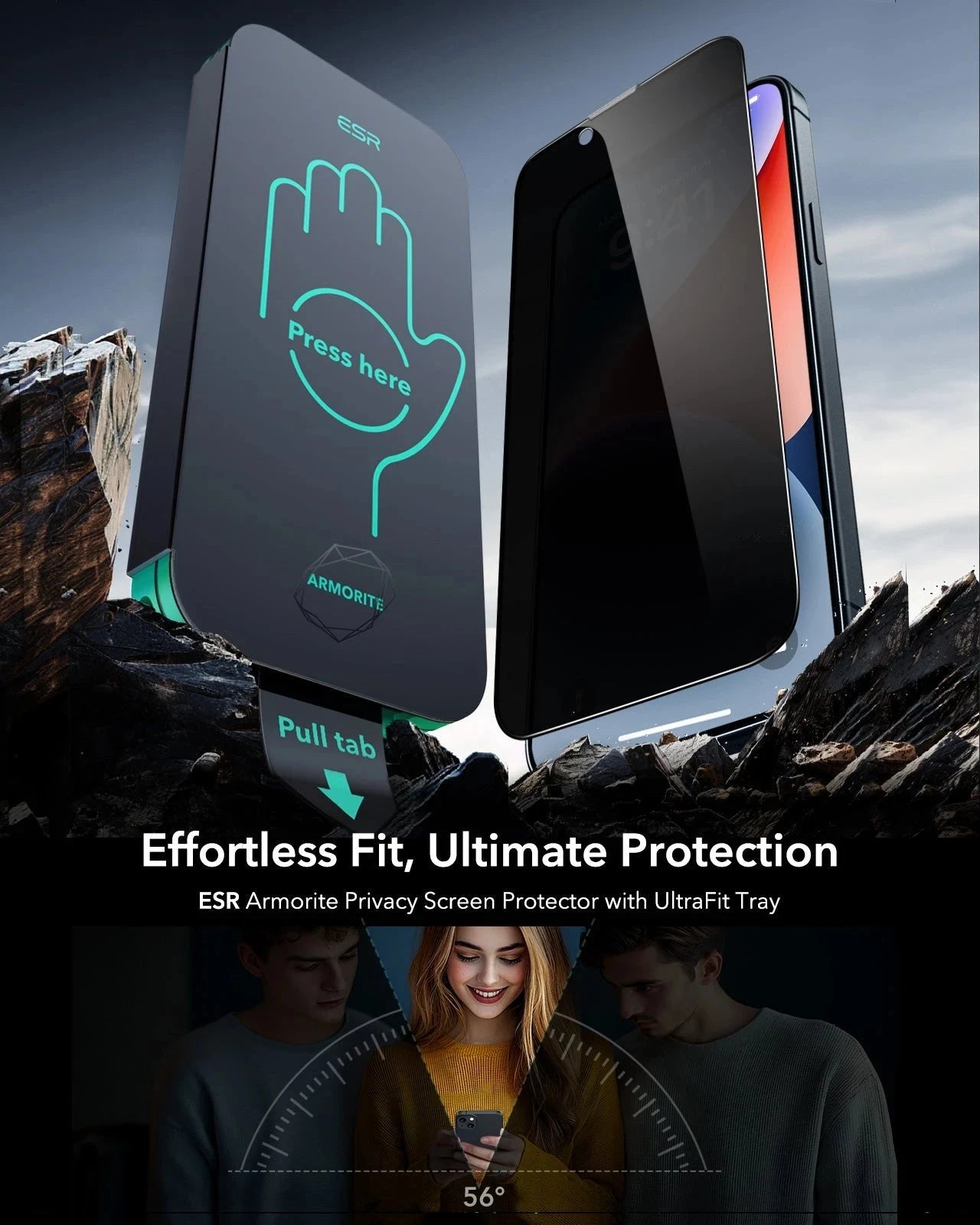 iPhone 14 Plus/13 Pro Max UltraFit Armorite Privacy Screen Protector - 3 Pack