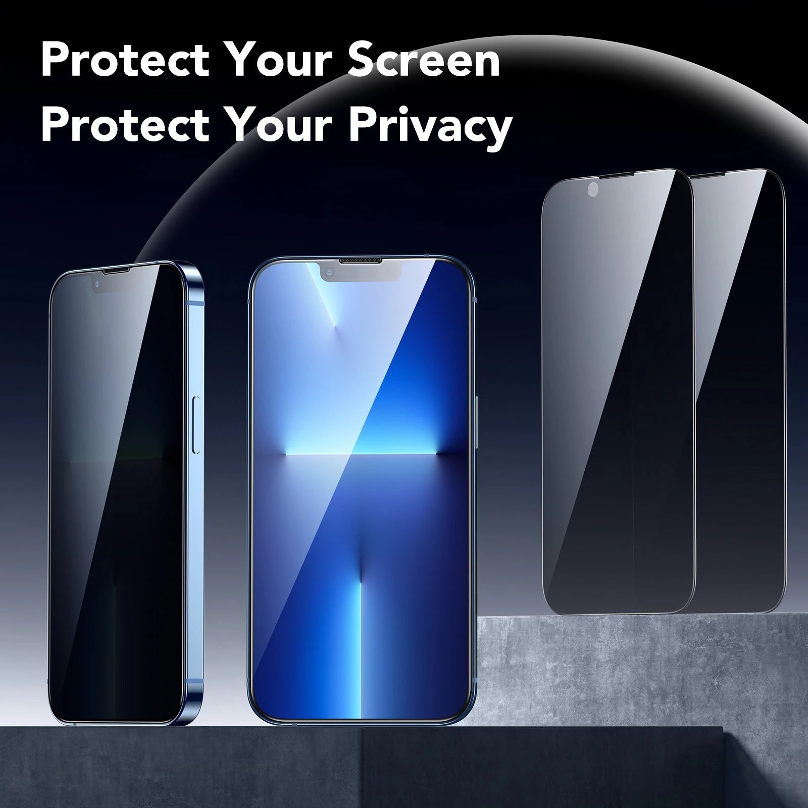 iPhone 14 Plus/iPhone 13 Pro Max Tempered-Glass Privacy Screen Protector - 3 Pack