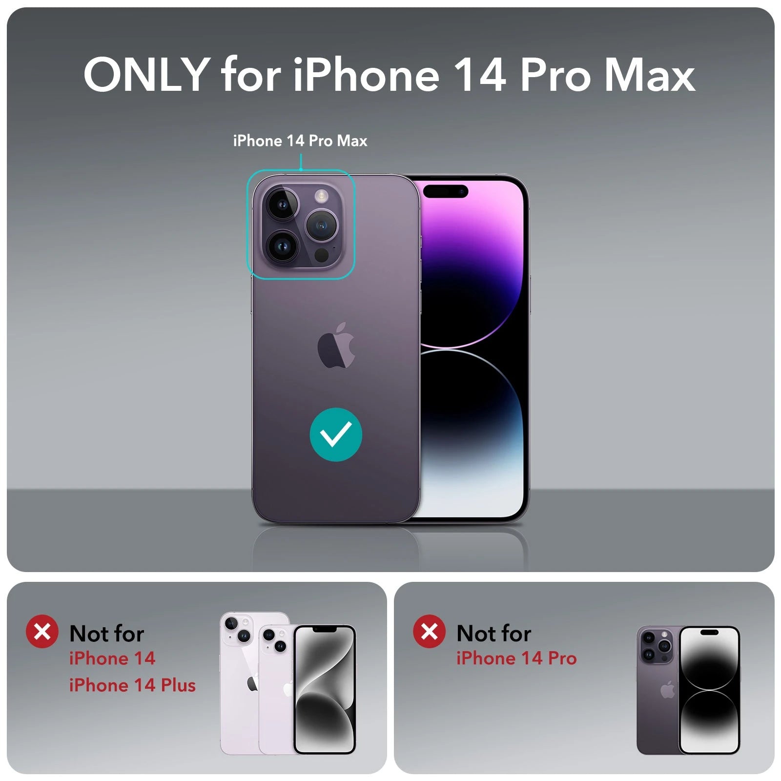 iPhone 14 Pro Max Armor Tough Case (HaloLock) - Clear Black